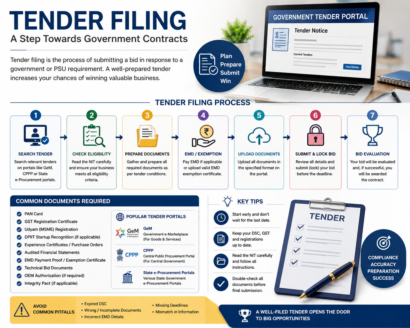 The Complete Guide To Tender Filing In India: Process, Documents, And Common Pitfalls